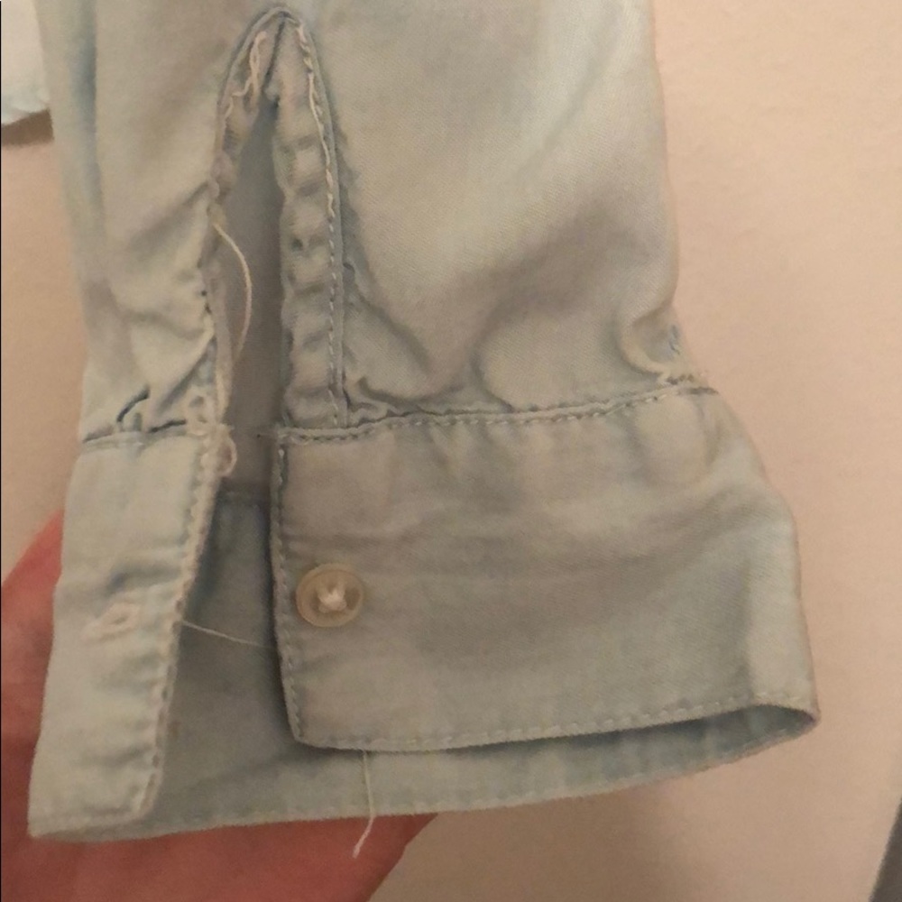 American Eagle Light Denim Button Down - Picture 3 of 4